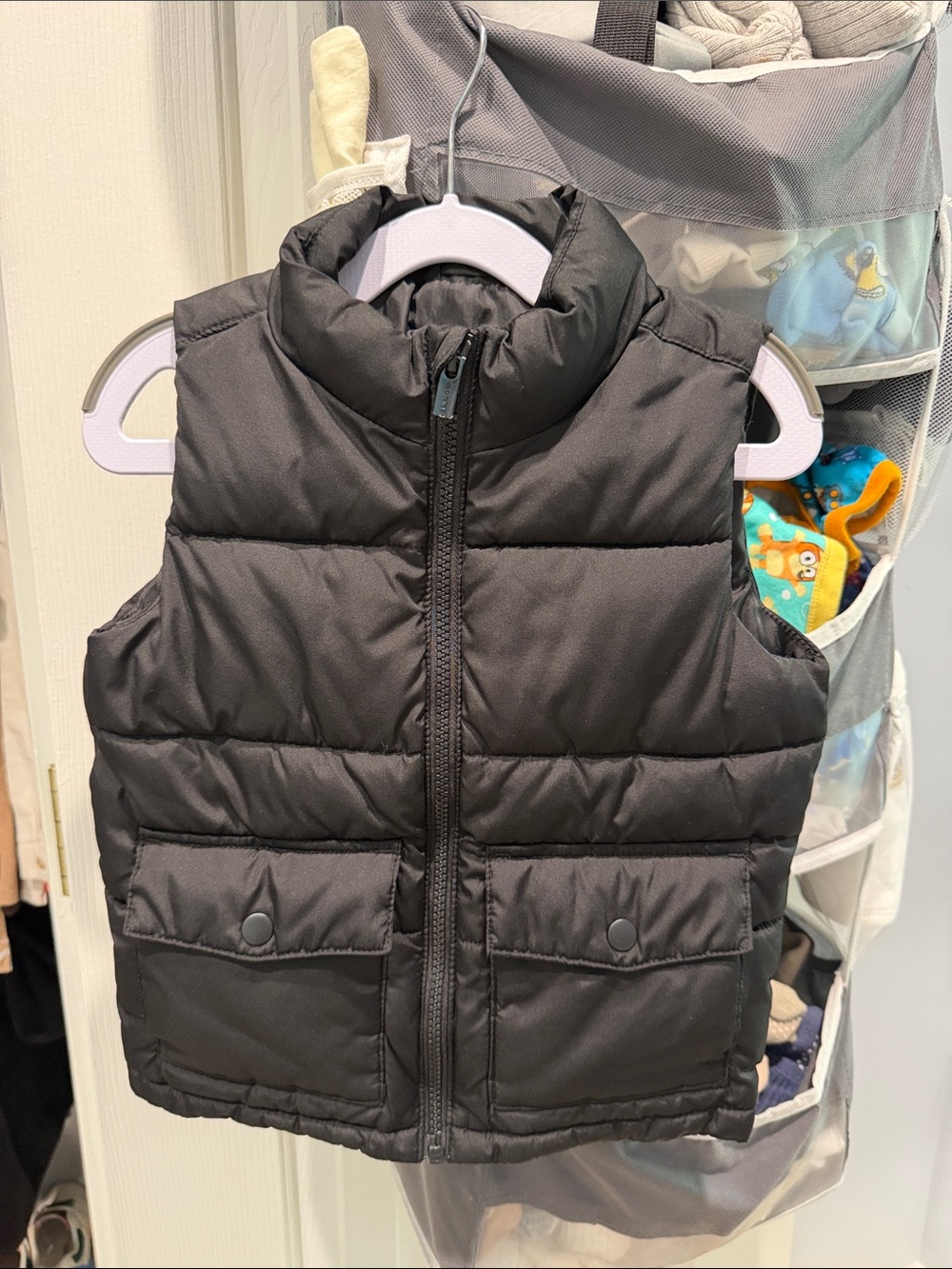 Kids Black Puffer Vest